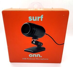 Onn Surf USB Podcast Microphone PC & Mac Cardioid Recording Adjustable Stand
